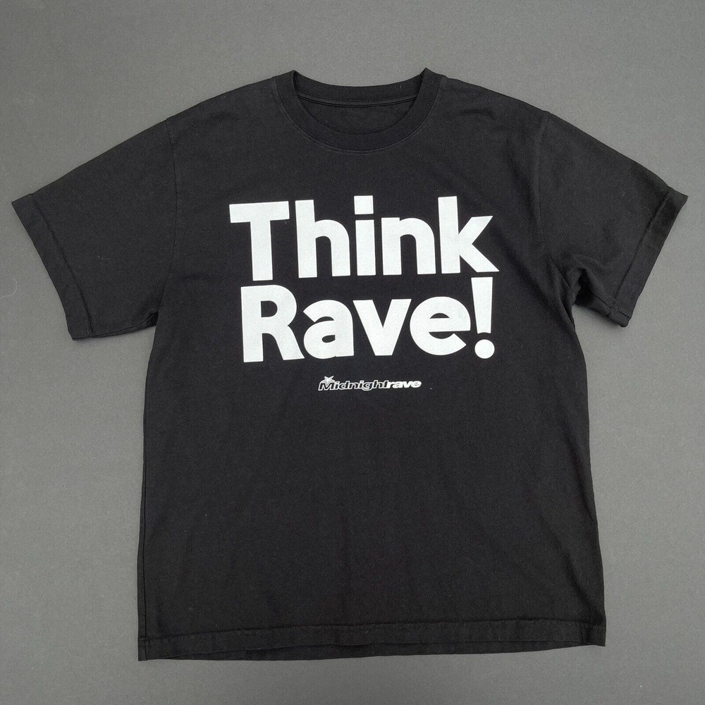 Midnight Studios Rave Shane Gonzales Think Rave T-Shirt Large Black Logo